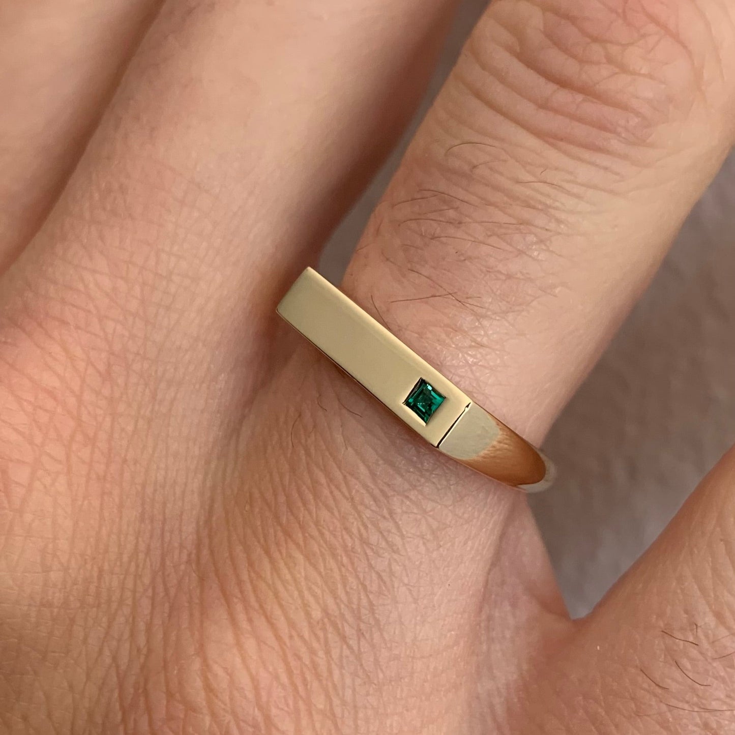 eucalypt ring with gem