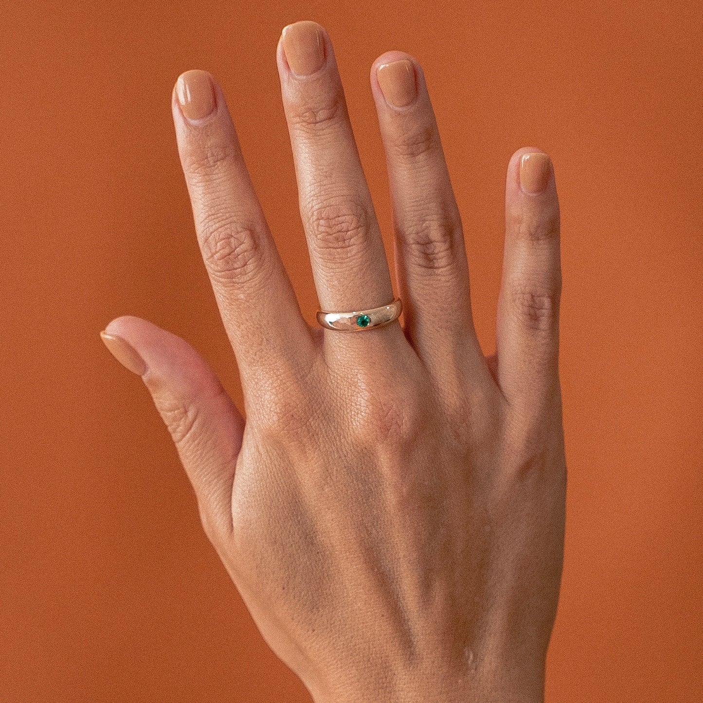 dome ring with gem