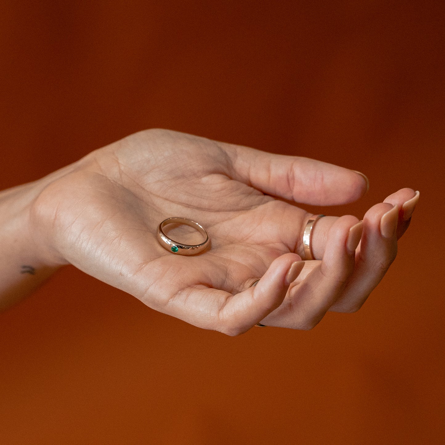 dome ring with gem