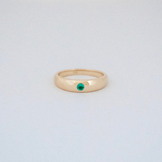 dome ring with gem
