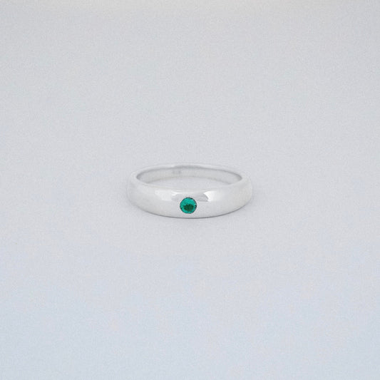dome ring with gem